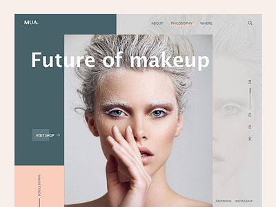 Makeup Company Landing Page art design fashion landing landing page layout ui ui design web web design