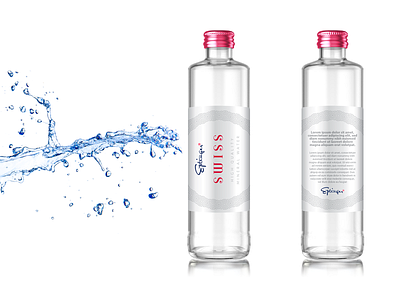 Eptinger - Label Design clean design elegant label label design minimal swiss design swiss style water water label water label design