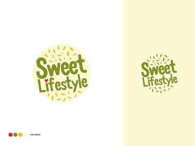 Sweet Lifestyle Logo brand branding design food heart lifestyle logo logotype sweet