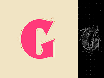 Letter G display font g illustraion letter lettering sans serif sketch typography