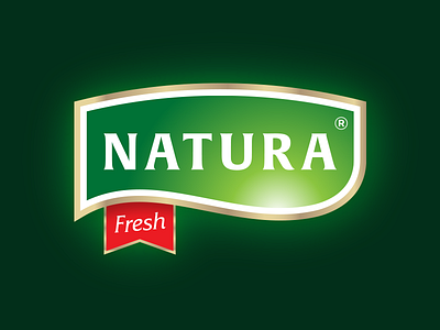 Natura Logo brand branding fresh gold green industry logo meat natura natural nature red