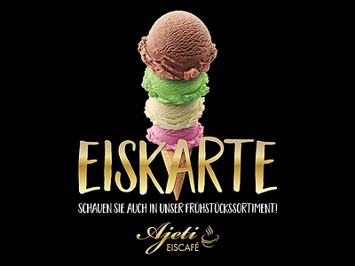 Eiskarte ajeti brochure design eiskarte icecream menu minimal