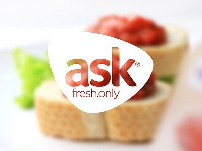 ask fresh.only ask askfoods brand food fresh industry logo logotype only