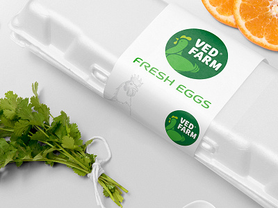 Ved Farm Brand brand branding chicken egg farm food green idenity logo package packagingdesign redesign