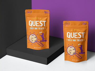 Quest / Packaging Design branding design dog food logo package packaging packaging design pouch bag