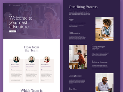 Openly Careers Interactive branding garamond purple ui visual design web