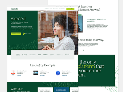 Salesloft Interactive branding design green identity interactive pattern ui ux web