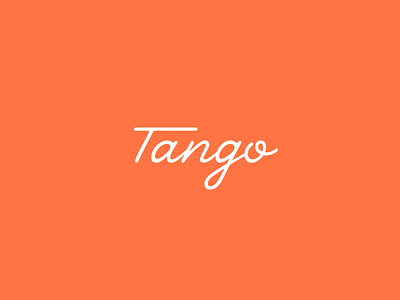 Tango branding design identity logo mark orange script tango wordmark