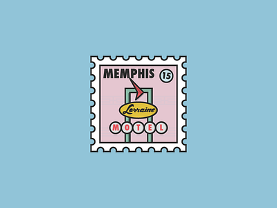 Memphis home illustration lorraine motel m town memphis national civil rights museum practice rock and roll stamp tennessee