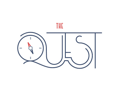 The Quest compass custom type exploration lettering quest type typography