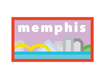 Memphis home memphis minimal rocknroll sticker tennessee thick lines