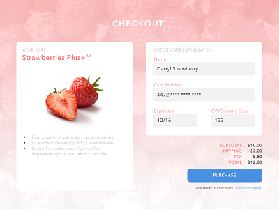 Daily UI 2 checkout credit card checkout daily ui daily ui 2 darryl strawberries