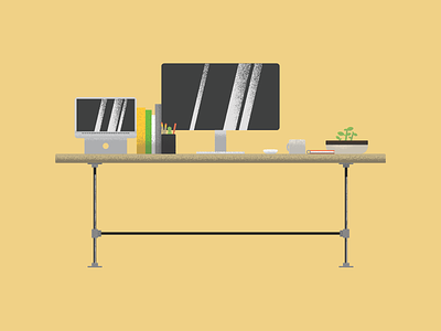 The Workspace desk illustration texture workspace