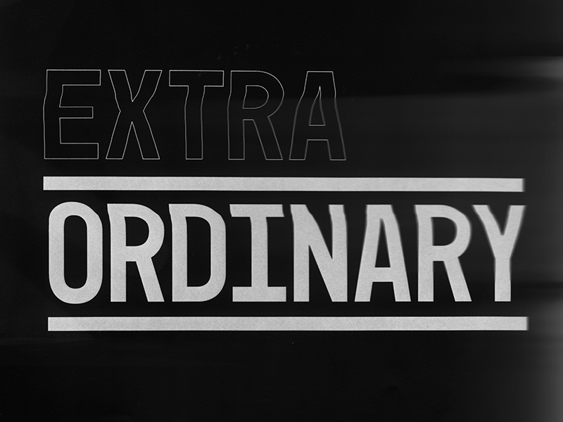 Extra Ordinary bar custom type dark extraordinary glitch letters mitzvah ordinary scary spooky type werewolf
