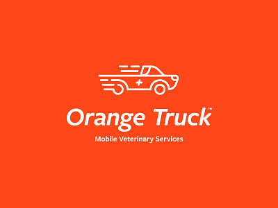 Orange Truck Mobile Vet pt. II brand cat dog identity logo orange pets truck vet