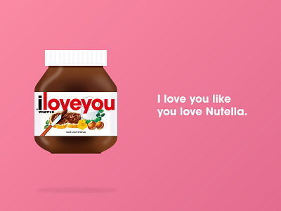 Nutella Valentine gradient illo nutella valentine wife