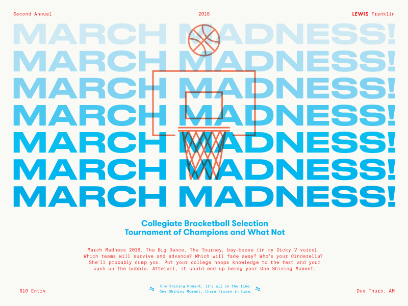 March Madness 2018 by Bud Thomas on Dribbble