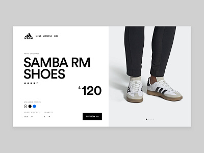 Adidas Samba RM Concept adidas concept ecommerce layout samba typography ui web design website