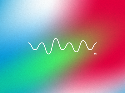 Wave brainwaves branding gradient grain identity logo mark wave