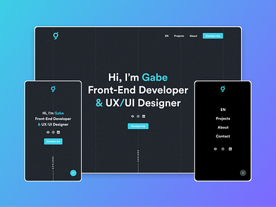 Personal Portfolio branding dark theme dark ui landing page portfolio portfolio design ui