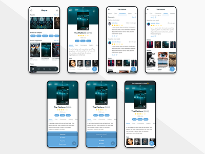 Filmow Redesign Concept app brazilian design mobile ui movie app movie poster ui ui design ux design