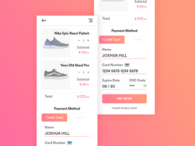 DailyUI #002 - Credit Card Checkout checkout dailyui ui