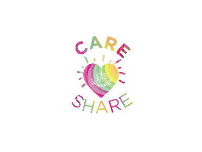 Asian Law Student Association — Care & Share Logo branding education law logo social university