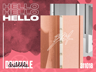 Hello hello hello. hello dribbble hello shot poster typography