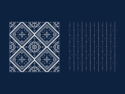 Sauvages Co. — Batik & Wabash apparel branding fabric pattern indigo pattern design