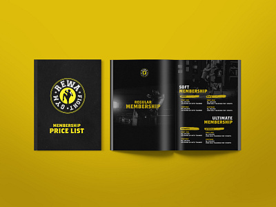 REWA Fight Gym — Membership Guide branding branding design print sports stationery