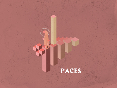 Paces — Pantone Living Coral 3d design illustration illustrator living coral palettes pantone photoshop vector