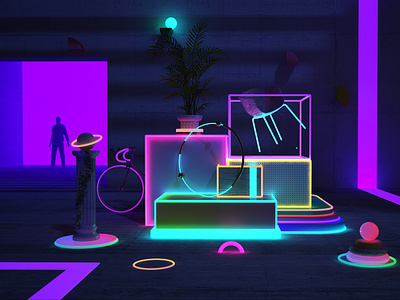 Versatil Neon 3d animation artdigital artdirection cinema4d colors debut digitalart graphics illustration