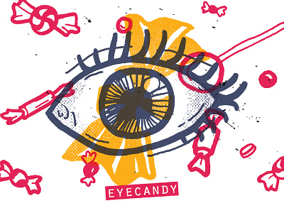 Eyecandy candy eye illustration photoshop