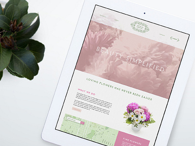 Petal & Parcel branding flowers ui web design