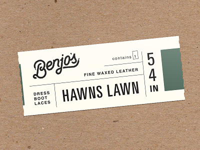 Benjos3 label packaging typography