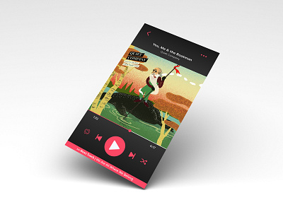 Vivid minimalist Music UI dailyui design fun menu minimalist music play shuffle song track