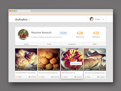 Profile - Best Bread Finder finder flat foursquare likeness photo sharing social ui web website