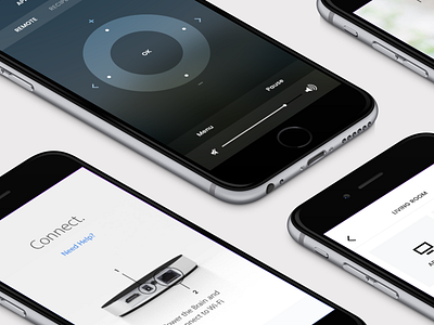 Neeo | The Thinking Remote app control device hardware ios neeo onboarding perspective remote sono ui ux