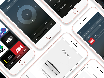 Neeo | The Thinking Remote app control device hardware ios neeo onboarding perspective remote sono ui ux