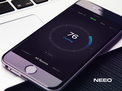 Meet Neeo | Thinking Remote app badin control gleb ios kuznetsov neeo nest perspective remote ui ux