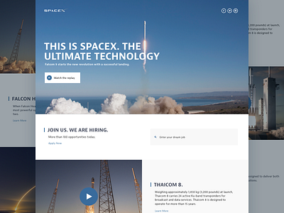 SpaceX | Redesign + Freebie concept free freebie freebies landing nasa redesign sketch spacex web website