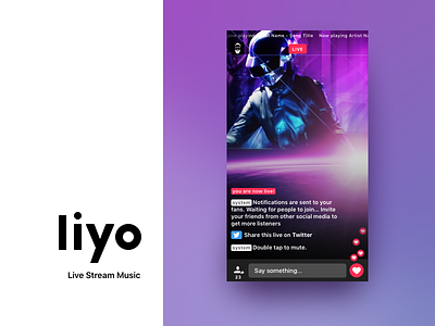 Liyo 2 | Trailer - Live stream music app chat ios live liyo liyo.io music redesign social stream ui ux