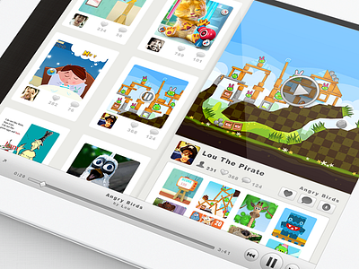 Kindergram iPad app - gameplay video UI app badin emilie gameplay ipad kids sharing video
