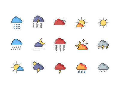 Weather rainy cloudy cloud cloudy icon set iconography rain rainy season sun weather weather app weather icon