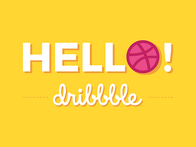 Hello Dribbble! apps design graphic mobile ui ux welcome