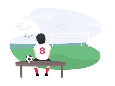 Waiting for football game? design flat icon illustration interface mobile onboarding ui vector