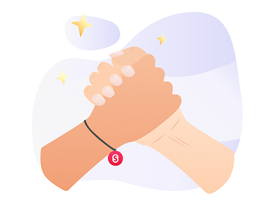 Hand Illustration for Friend apps design gradient icon illustration interface onboarding ui ux vector