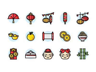 Chinese New Year Icon Set