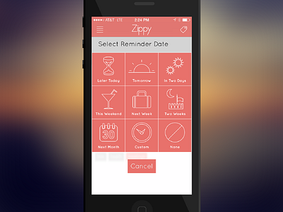 Zippy - Task Reminder Selector