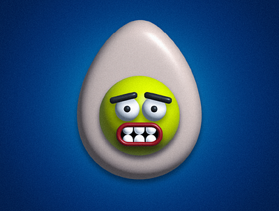 EGGXIETY 3d graphic design illustration